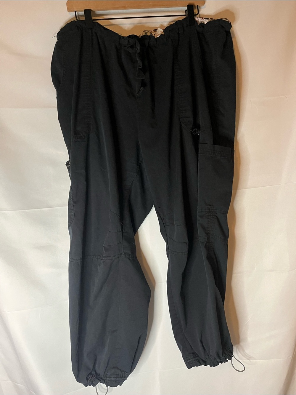 Koi black womens elastic waist scrub pants